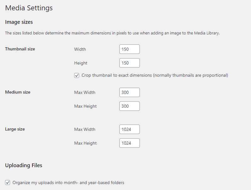 wordpress-media-settings