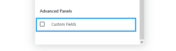 Select the Custom Fields 