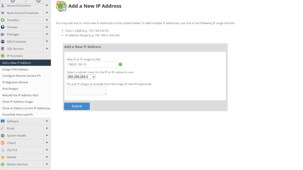 How to Change the Main Shared IP Address on cPanel® | cPanel Blog