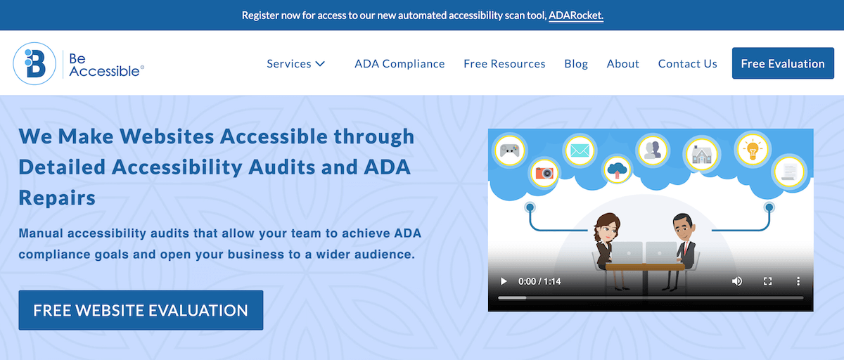 BeAccessible Free ADA Website Evaluation
